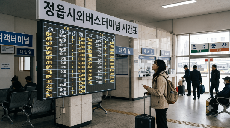 정읍시외버스터미널 시간표