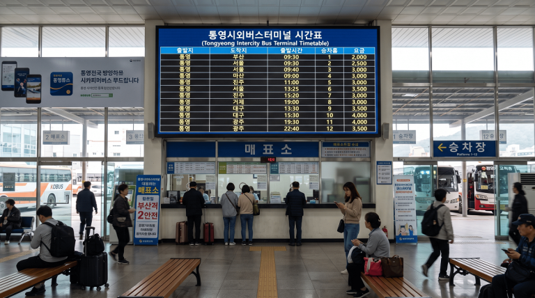 통영시외버스터미널 시간표