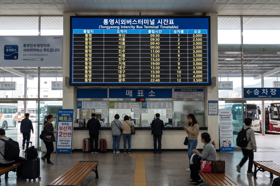 통영시외버스터미널 시간표
