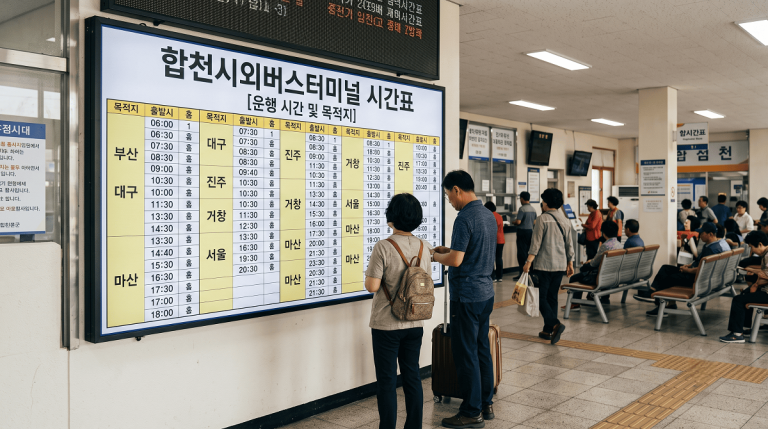 합천시외버스터미널 시간표