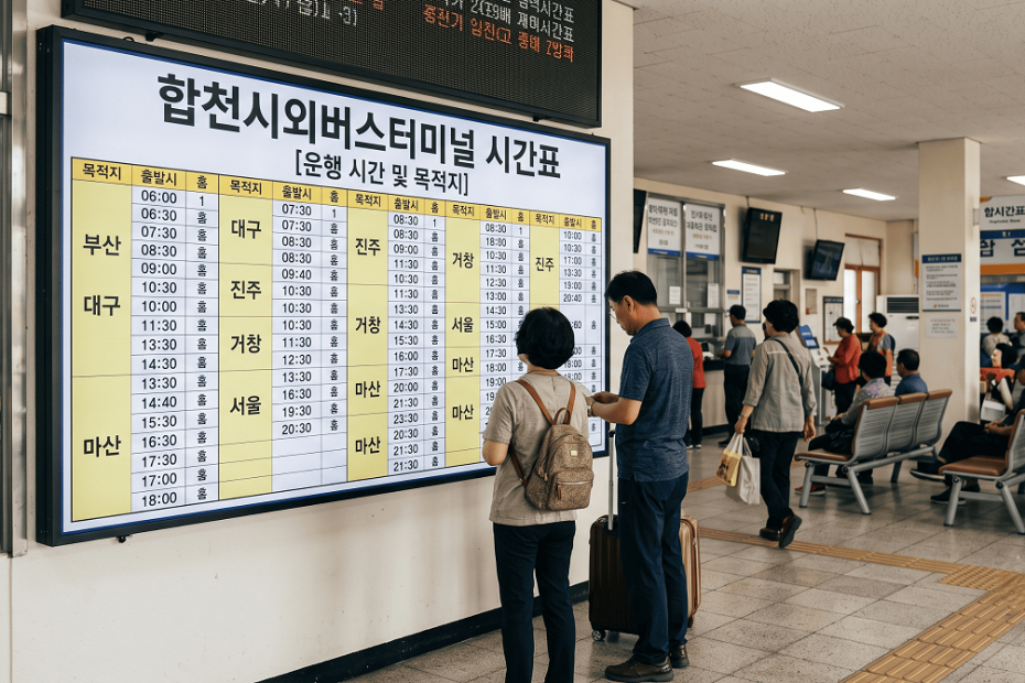 합천시외버스터미널 시간표
