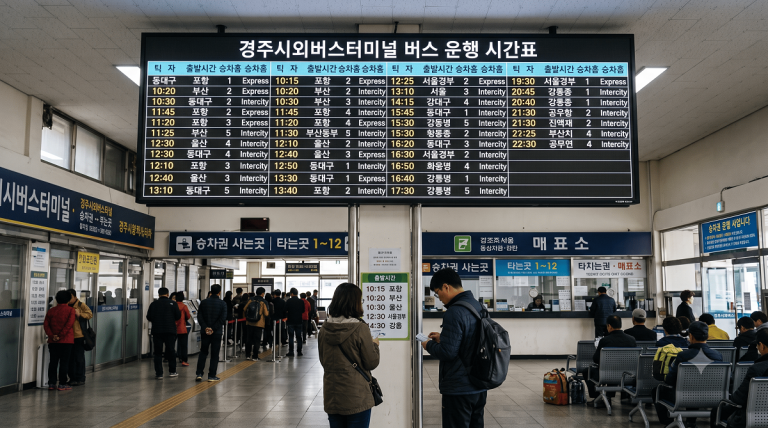 경주시외버스터미널 시간표