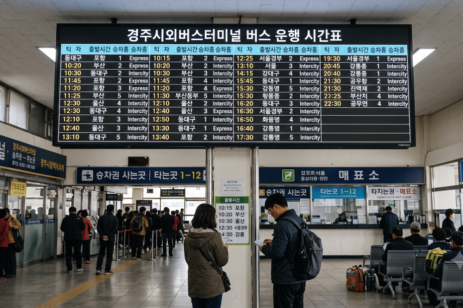 경주시외버스터미널 시간표