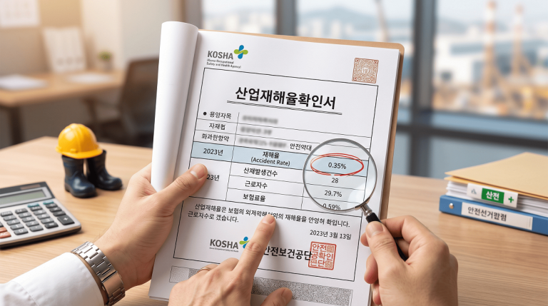 산업재해율확인서
