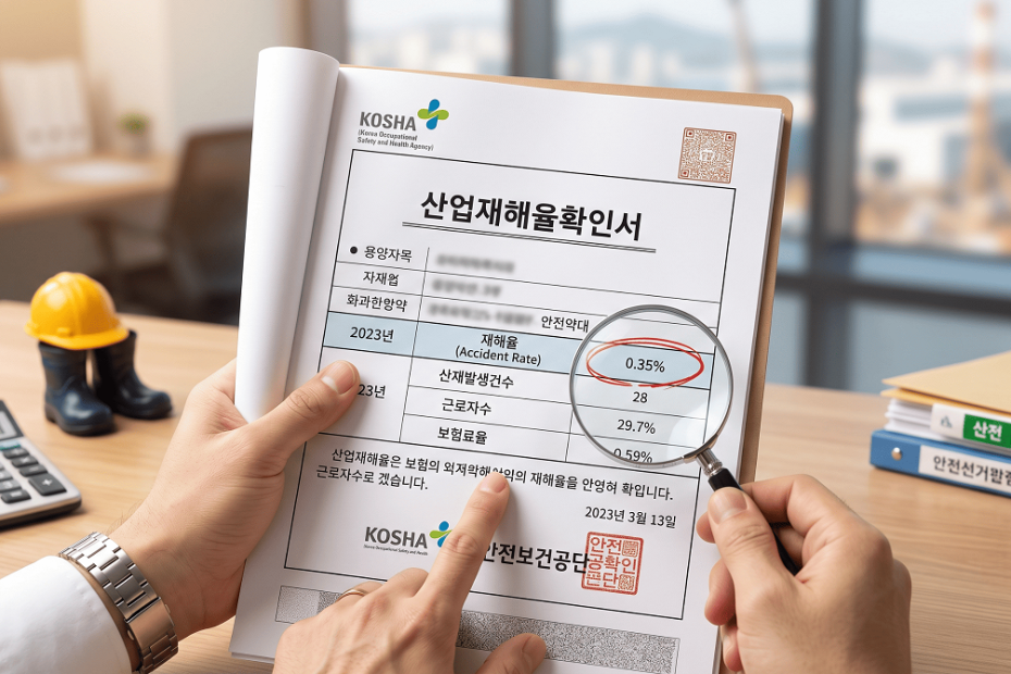 산업재해율확인서