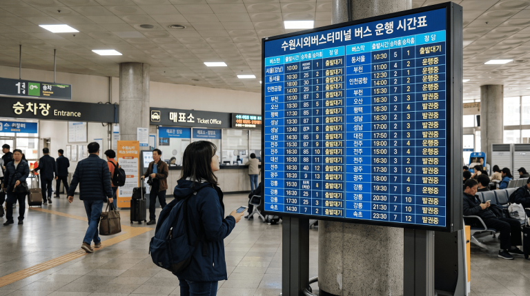 수원시외버스터미널 시간표