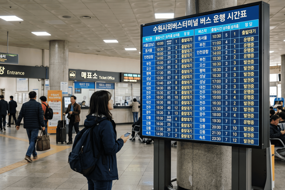 수원시외버스터미널 시간표