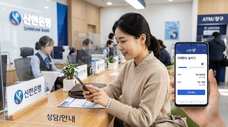 신한은행 이체한도 늘리기