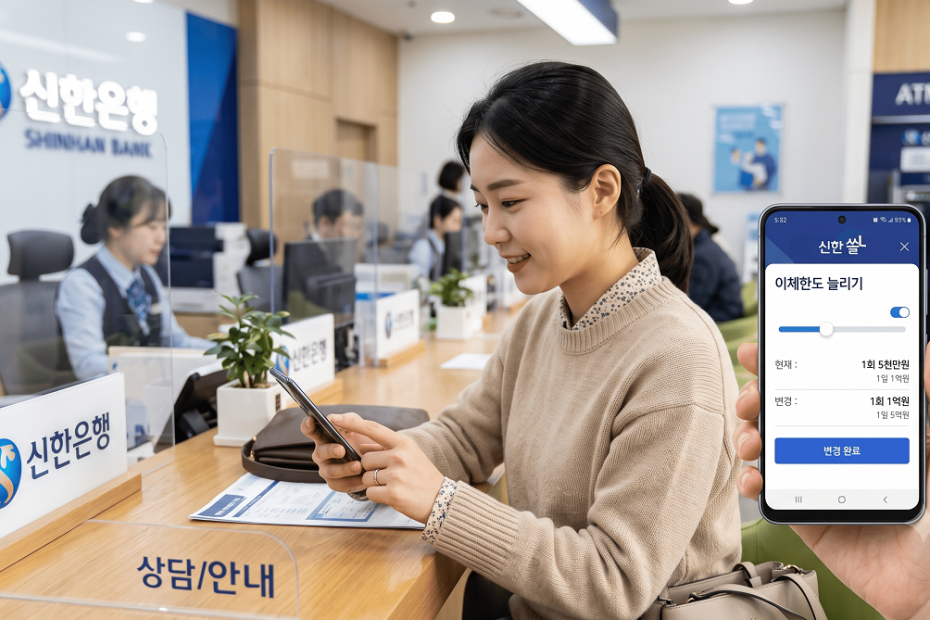 신한은행 이체한도 늘리기